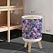 Small Trash Can with Lid sky peach floral abstract texture multi flowers seamless all design 1.8 Gallon/7L Garbage Can Waste Bin with Press Top Lid Legs Waste Basket for Bathroom Kitchen Bedroom