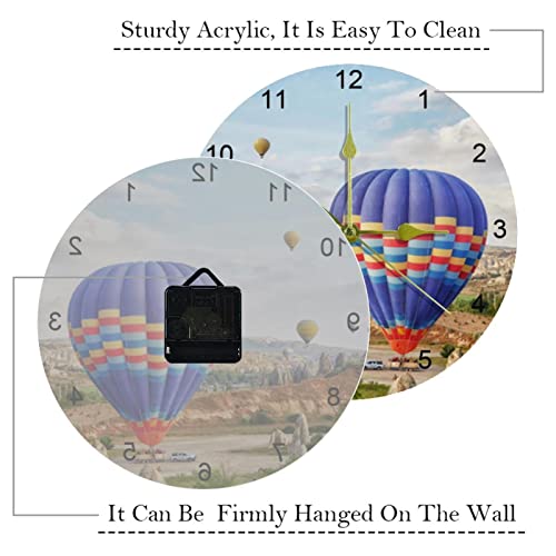 Horloge murale silencieuse montgolfière, le cadeau idéal pour une maison