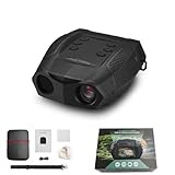 Wheyda New Model Night Vision Goggles, 8X Digital Zoom Binoculars for Adults - Ergonomic Curved Design & Backlit Buttons, 3' TFT Screen, 4K Photo/Video for Hunting/Camping/Surveillance (Black)