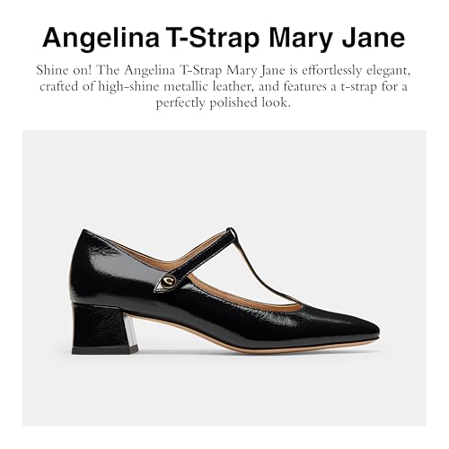 Coach Women's Angelina T-Strap Mary Jane in Glazed Leather Pump2