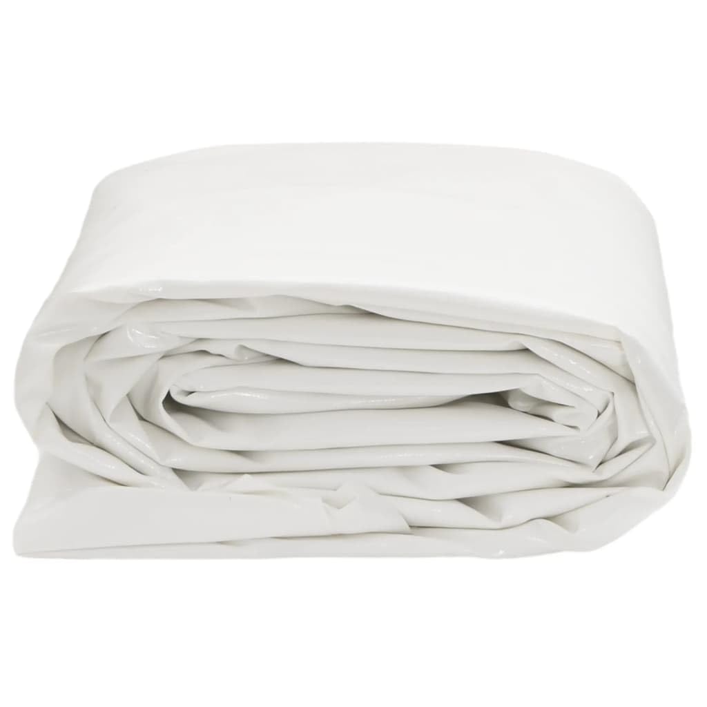 Telone di copertura, bianco, 4 x 6 m, con rivestimento in PVC, 650 g/m², protezione dalle intemperie, per mobili da giardino, legno, rimorchi, auto, barca, terrazza, garage