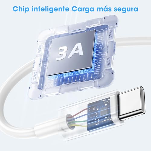 Miniatura 7 de Bstoem Cable Cargador Para Iphone Carga Rápida, Para Apple Mfi Certificado 2 Unidades-1m 2m Cable Usb-A A Lightning Para Iphone 14 13 12 11 Pro Max Mini Xs Xr X 8 7 6s 6 Plus Se, Para Ipad, Blanco