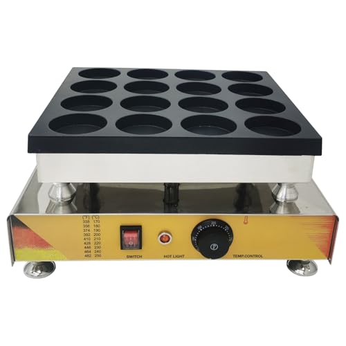 Image of WYDDDAR 16pcs Red Bean Cake Machine Nonstick Electric Cake Waffle Maker Commercial Square Mini Pancake Maker 122℉-572℉ Adjustable Temperature for Home and Restaurants 110V 1200W