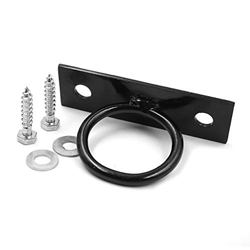 Image of Aoneky 2 Inch Heavy Duty D-Ring Hanger - Metal Wall Mount Hooks for Hanging Plants, Macrame, Decorative Ropes, Safety Gates & DIY Projects, 22 lb Capacity, Black (5)