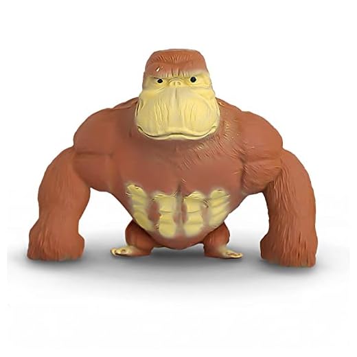 apaef Squishy Monkey Stretch Gorilla Figure Gorilla Latex Gorilla Soft Stretchy Gorilla Toy Stretchy Gorilla Action Figure for Kids Child Boys Girls (Brown)