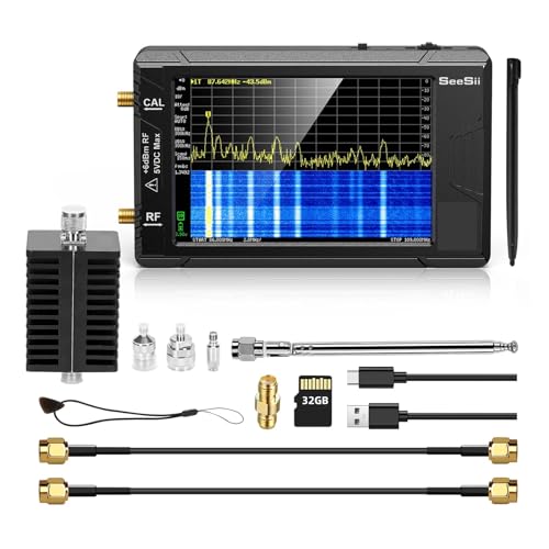 25W アッテネータ付きウルトラ スペクトラム アナライザ 4 インチ TFT ディスプレイ 100kHz 〜 5.3GHz、32GB カード バージョン V0...1