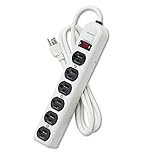 Fellowes 6-Outlet Heavy Duty Metal Power Strip, 6 Foot Cord (99027)