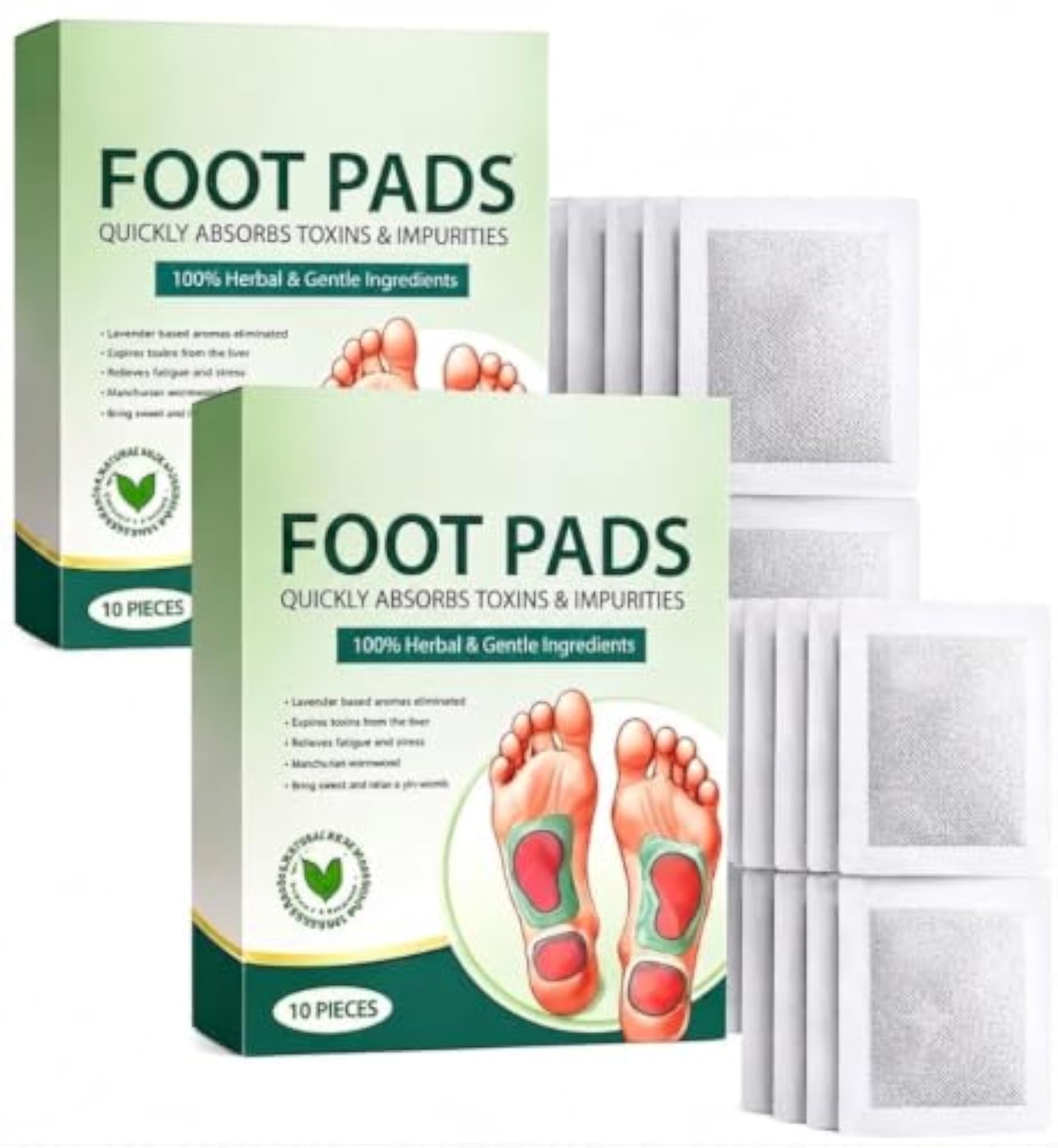 Bamboo Vinegar Herbal Foot Patch, Pack of 2 for Natural Care