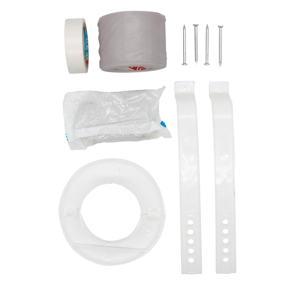 Kit Instalacion Aire Acondicionado Bitubo Tubo de Cobre Aislado Acodado 5 Metros Compresor Unidad Exterior Tuberias Aire Split con Desague y Accesorios de Instalacion (1/4" - 1/2" 5MTS)