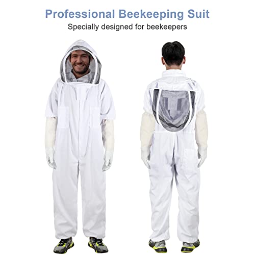 Isivbpep Y-BC803 Bee Suits For Men Women,Bee Keeper Suite With Beekeeping Gloves,Beekeeping Suit With Veil Hood,Fully Body Sturdy Beekeeper Suite,Suitable For Professional Beekeepers And Beginners(Xxl) thumb #3