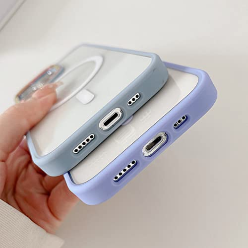 Coque de téléphone transparente magnétique iPhone 12 Pro violette acrylique - 6