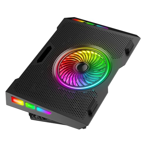 Base Negra para Laptop con Ventilación RGB Ajustable miniatura 1