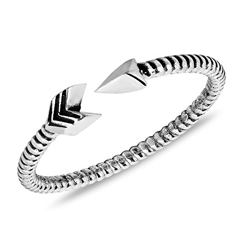 AeraVida Valiant Arrow Wrap .925 Sterling Silver Everyday Ring (9)