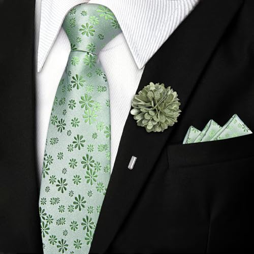 Image of DiBanGu Silk Zipper Ties for Men, Formal Pre-tied Necktie