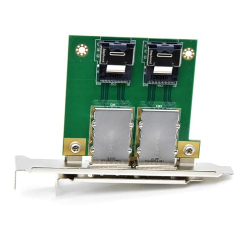 Soporte PCI Mini SAS SFF-8088 de 2 Puertos con Conector PCBA SFF-8087 6