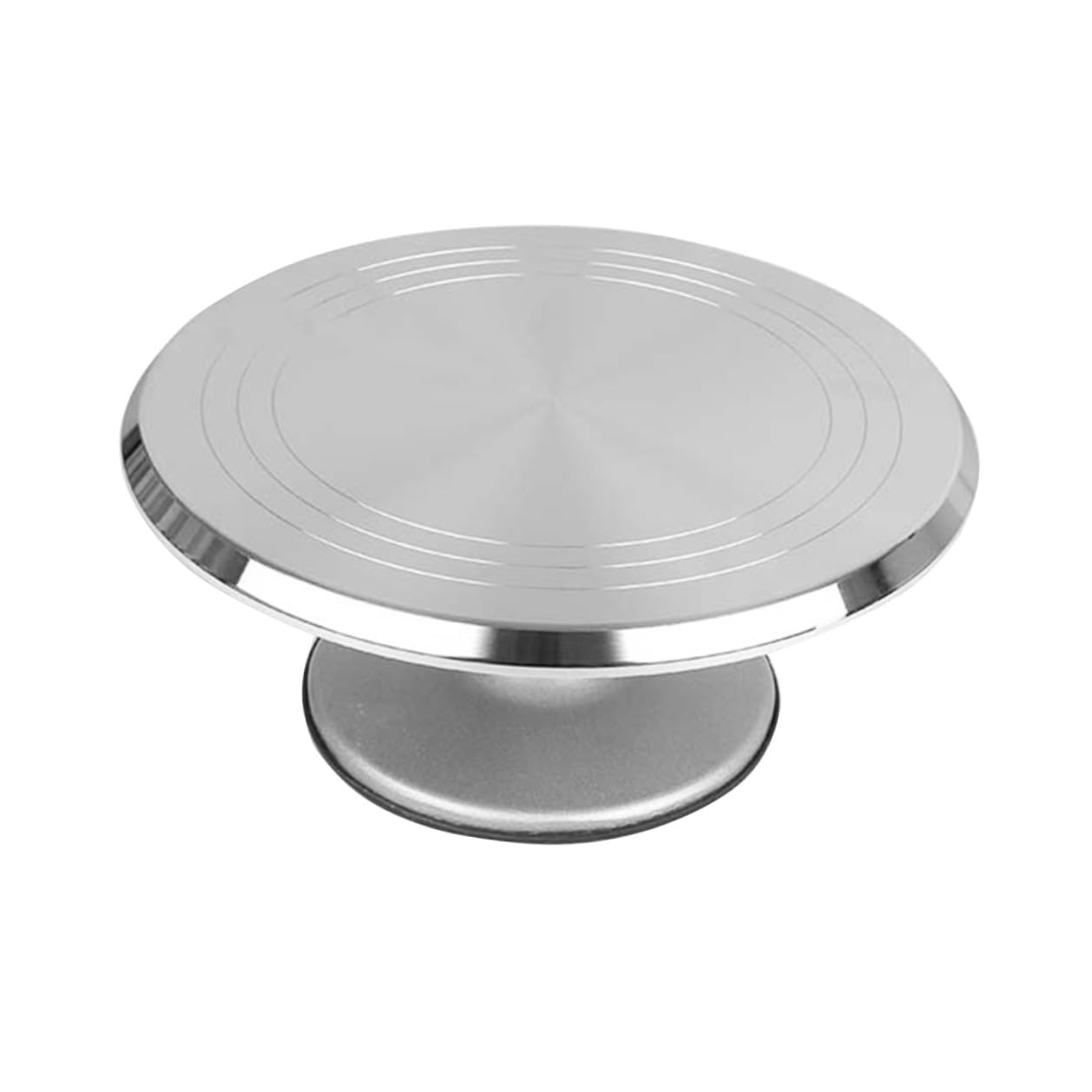 BETOOKY Piattaforma Rotante per Torte in Lega di Alluminio 12 Pollici Superficie Antiscivolo e Scala Incisa per Decorazione Professionale