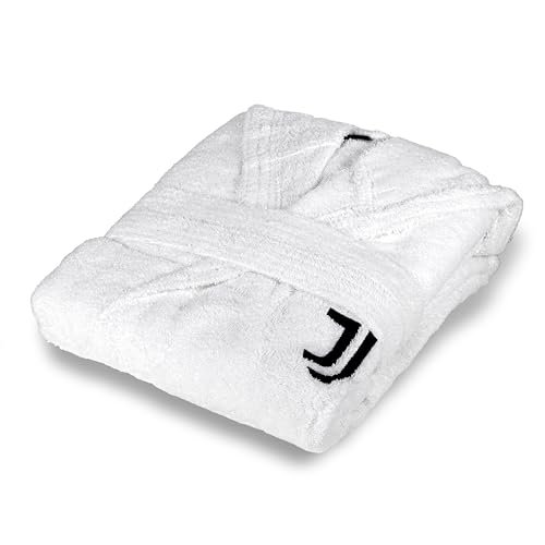 Hermet Juventus, Accappatoio Con Cappuccio, Accappatoio Unisex, In Spugna 380 Gsm, 100% Cotone, Logo Della Juventus Lato Cuore, Taglia 2XL - 2