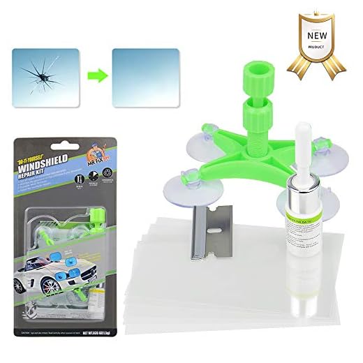 VSTM Car Windshield Repair Kit, Upgraded Auto Windshield Repair Kit Tool with Windshield Repair Resin for Fix Auto Glass Windshield Cracks, Chips, Half Moon Crescents, Bulll's-Eyes and Stars