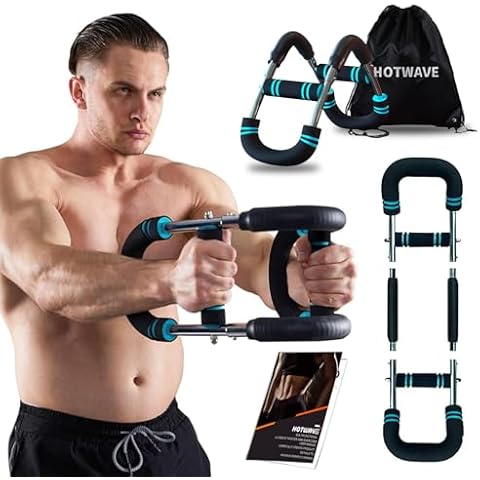HOTWAVE Twister Arm Exerciser,Adjustable Spring Workout Bar, Forearm Triceps Chest Enhanced Exercise Strengthener,Portable Home Fitness Equipment (U60-100lbs kit) Cover