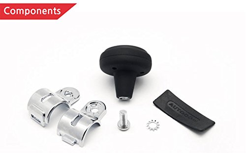 GotoShop Bulldog Logo Car Steering Wheel Power Handle Spinner Suicide Accessory Knob for Car Vehicle Truck (Silver/Gray Logo)