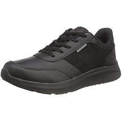 Skechers Zapatos De Trabajo Para Mujer Skechers Elloree Bluffton, Zapatos de trabajo Mujer, Black Leather / Textile / Synthetic, 39 EU