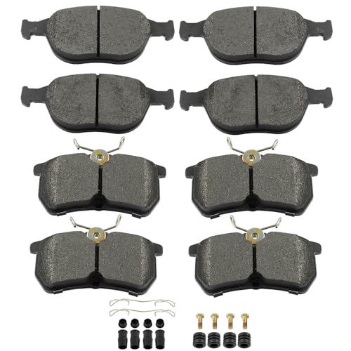 Image of SCITOO D970 D886 Front & Rear Metal Brake Pads Sets w /Hardware Replacement For Ford For Focus 2002-2004