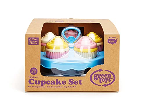 Green Toys Cupcake Set - 16 Piece Pretend Play, Motor Skills, Language & Communication Kids Role Play Toy. No Bpa, Phthalates, Pvc. Dishwasher Safe, Recycled Plastic, Made In Usa. #TOP5