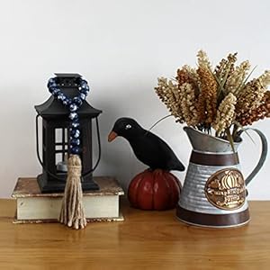 CVHOMEDECO. Wood Bead Garland with Tassels 3 PCS Farmhouse Rustic Wooden Prayer Beads String Wall Hanging Accent for Home Festival Decoration. Navy Blue Stained CVHOMEDECO Wood Bead Garland with Tassels 3 PCS Farmhouse Rustic Wooden Prayer Beads String Wall Hanging Accent for Home Festival Decoration Navy Blue Stained