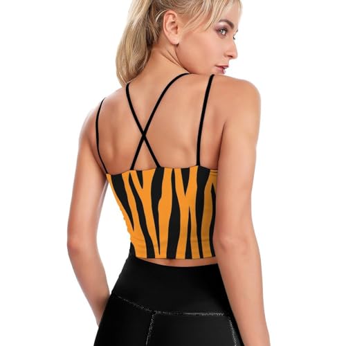 Women's Soft No Wire Yoga Tank Top Quick Dry Sports Bras with Chest Pad3