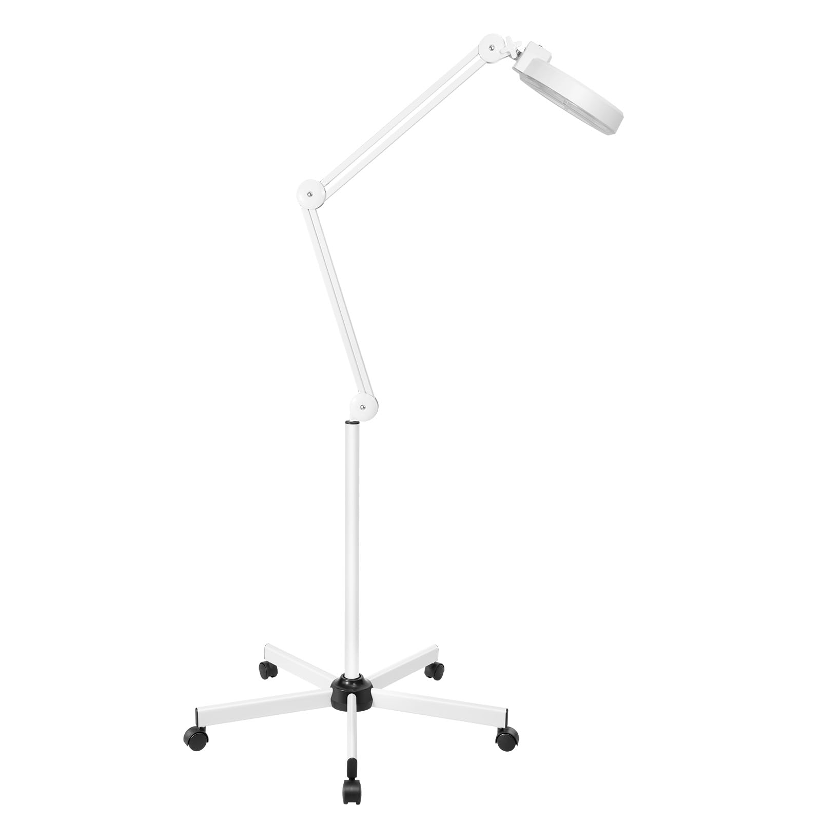8 lupas con luz, lámpara de lupa cosmética LED, lupa con luz y trípode, altura regulable, ABS robustos, acero inoxidable y aluminio, para aficionados, manualidades, lectura