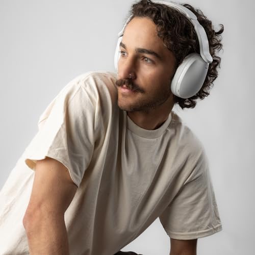 Skullcandy Hesh 360 Wireless Over-Ear Bluetooth Headphones, Up to 100 Hours Battery, Noise Isolating Fit, Flat-Folding Collapsible Design, Microphone iPhone Android - Bone by Skullcandy - Used condition - Image 5