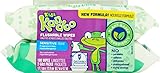 Kandoo, Flushable Wipes Sensitive Toddler Flip Top Lid, 100 Count