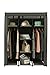 JEROAL Closet Wardrobe Portable Clothes Storage Organizer with Metal Shelves and Dustproof Non-Woven Fabric Cover,51.18X17.72X65.35 in(WxDxH) (Grey)