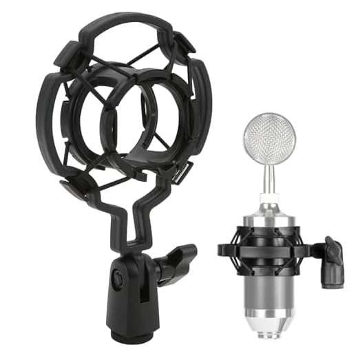 Jiavlyx Soporte De Impacto Para Micrófono, Montura Antichoque De Micrófono, Para Diámetro De 40 Mm-48 Mm Micrófono, Araña Microfono, Reduce El Ruido De Vibración Y Mejora La Calidad De Grabación