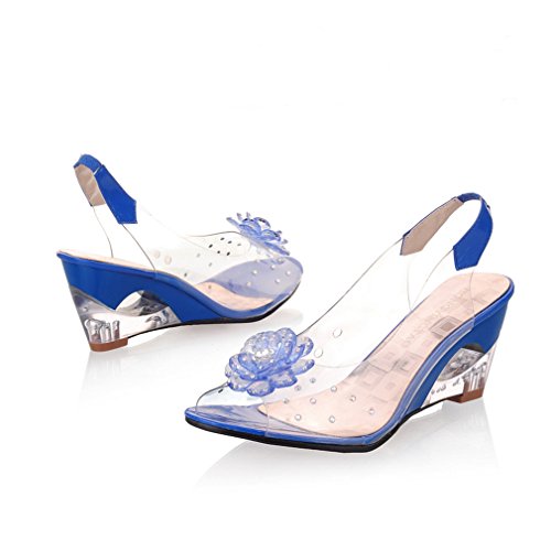 MFairy Wedge Heel Jelly Shoes Spring/Summer Low Heel Sandals2