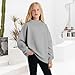 Teen Girls Sweatshirts Plus Size Cotton Mockneck Preppy Pullover No Hood Plain Casual Long Sleeve Cozy Warm Turtle Necks Tops 2025 Fall Winter Toddler Kids Y2k Lightweight Outfits Grey 9-10 Years