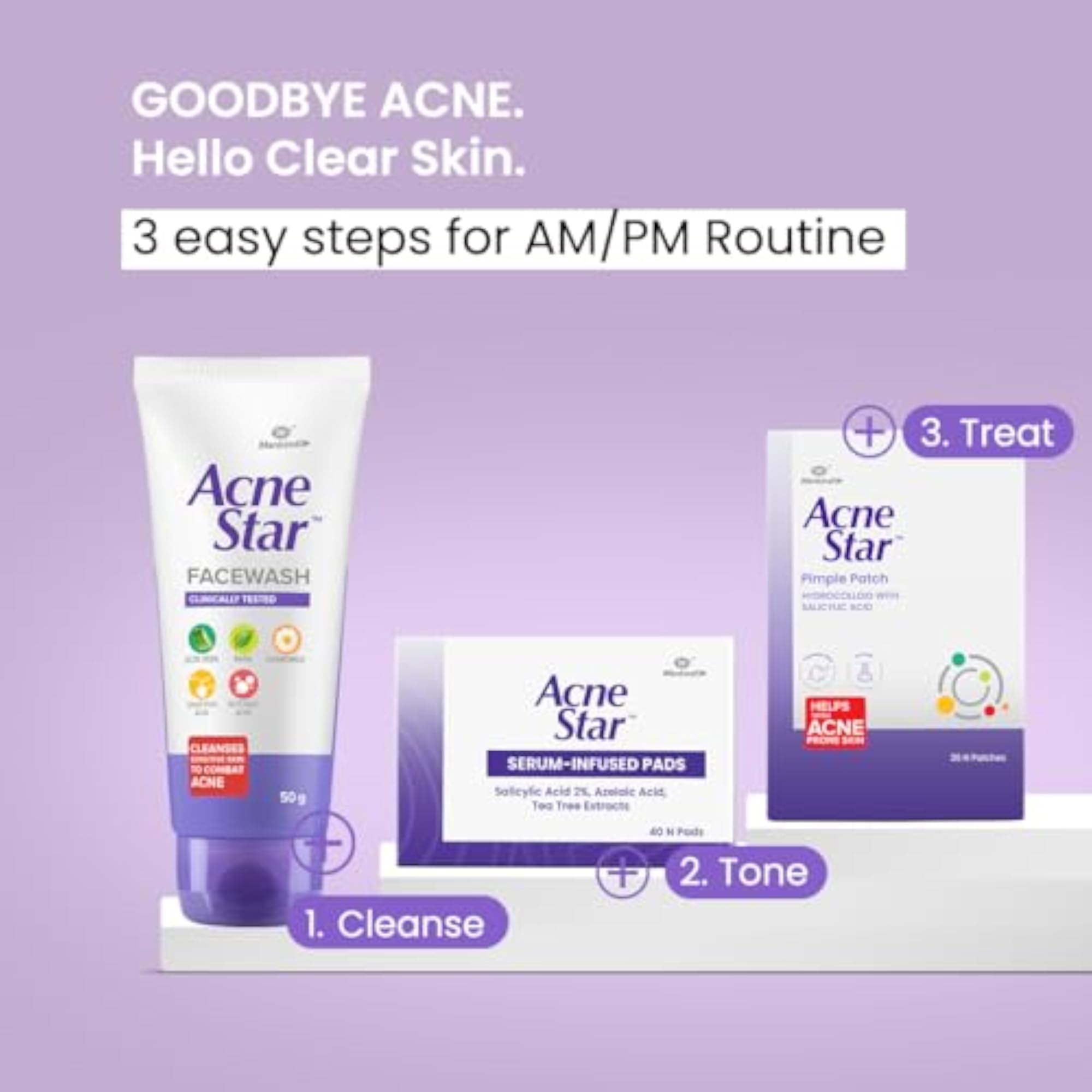 Anti-Acne Kit, Skincare Routine Kit for Unisex