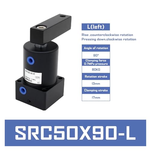Vérin de serrage pivotant pneumatique SRC32X90 à rotation précise - 3