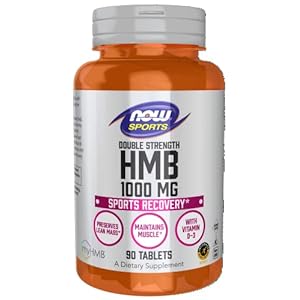 NOW Sports Nutrition, HMB (β-Hydroxy β-Methylbutyrate), Double Strength 1,000 mg, 90 Tablets