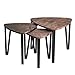 Industrial Nesting-Tables Living Room Coffee Table Sets of 3 Stacking End Side Tables Nightstands Vintage Night Tables for Bedroom Home Office Telephone Table Kids' Nightstands,Brown-CAS020