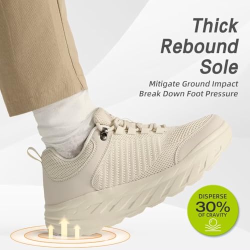 Image of OrthoComfoot Women's Orthopedic Diabetic Wide Walking Shoes: Comfortable Casual Arch Support Plantar Fasciitis Fashion Sneakers, Work Tennis Orthotic High Arch Swollen Feet Shoes for Foot Heel Pain