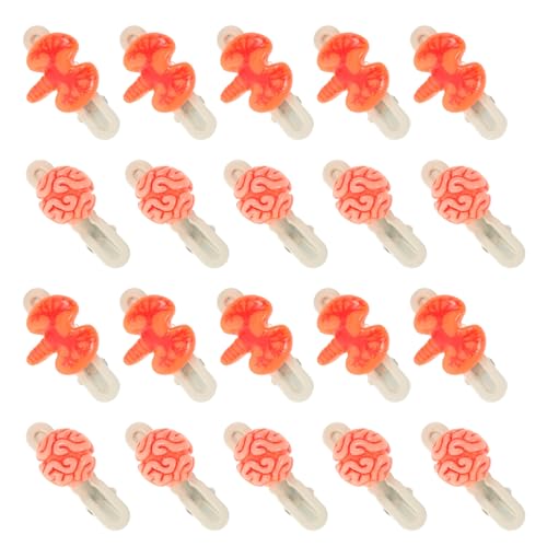 Gatuida Pinzas Cabello Espeluznantes de 20 Piezas Diseño de Cerebro y Pulmón Horquillas Antideslizantes de Colores para Niñas Accesorios para Disfraces de Halloween y Fiestas Temáticas