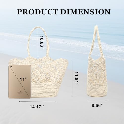 Bolso de Playa Grande Tejido para Mujer miniatura 4