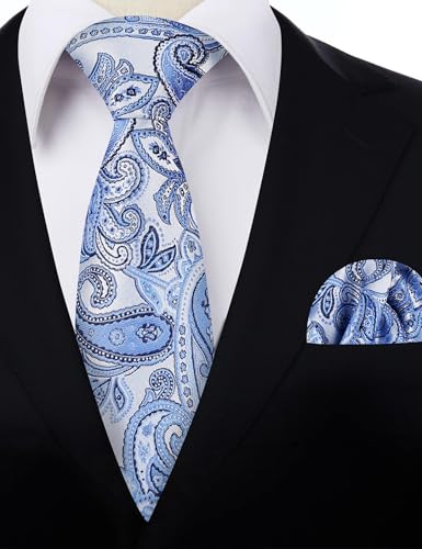 Image of Alizeal Mens 3.15'' Vintage Paisley Tie Pocket Square Set