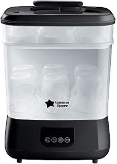 Tommee Tippee Advanced Steri-Dry Electric Steriliser and Dryer for Baby Bottles and Accessories, Kills Viruses* and 99.9% of Bacteria, Black