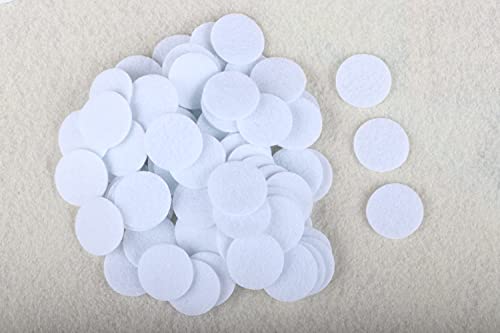 Image of YYCRAFT Bulk 1000pcs 1 inch White Hard Wool Felt Circles for Craft Project,25mm White
