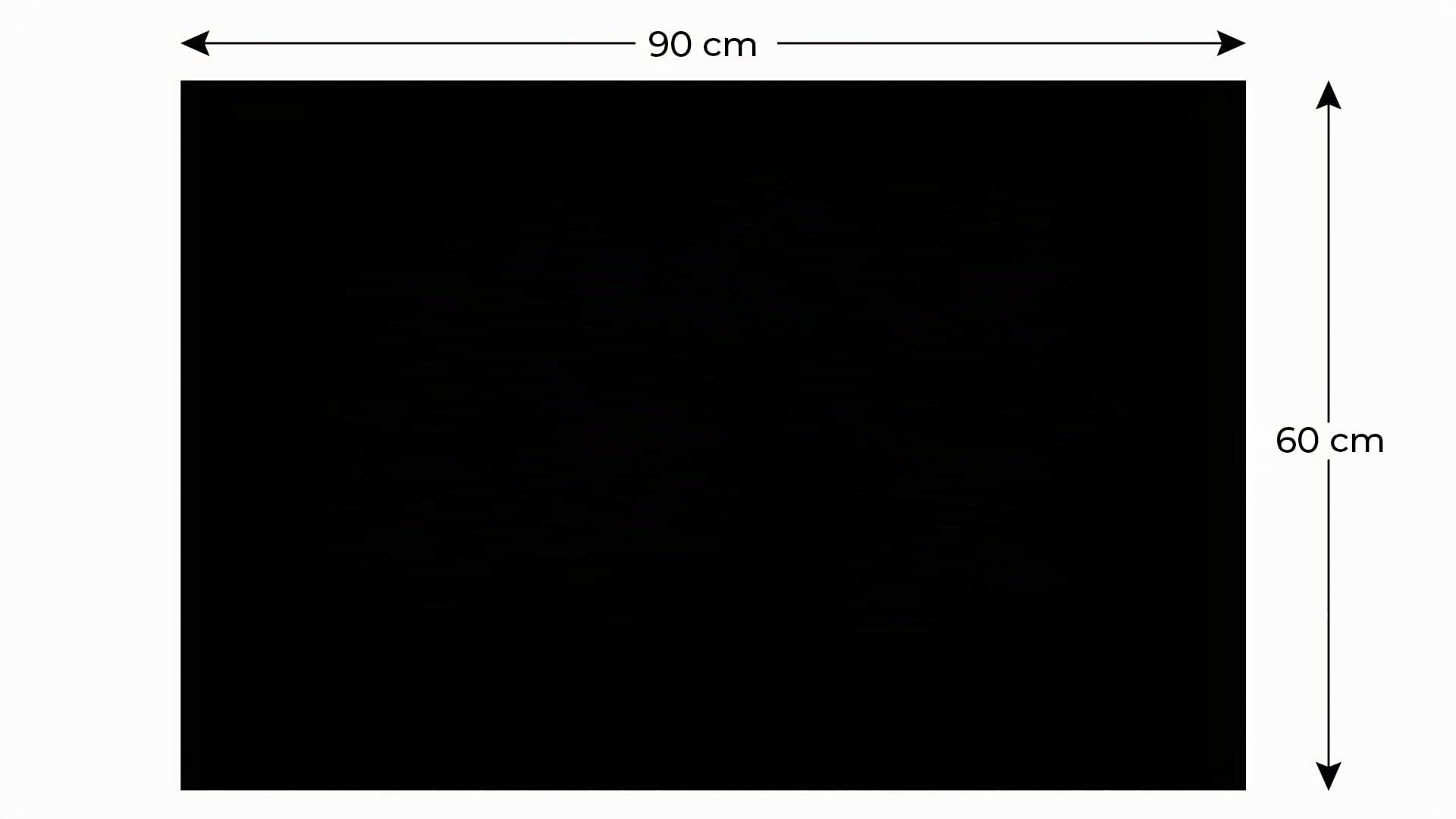 ALLboards Rahmenloses SLIMboard - Kreideoberfläche - 90x60 cm + GRATIS