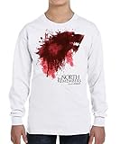 Fan Art Camiseta Manga Larga de NIÑOS Juego de Tronos Tyrion Snow Dragon Daenerys Stark 030 3-4 años