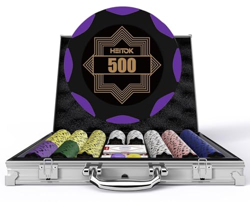 CHIARA LEGGIBILITA E VALORI ASSORTITI Le 500 fiches presentano denominazioni ben visibili stampate direttamente sulla superficie per velocizzare il gioco ed evitare confusione. L assortimento include valori da 1 a 1000 permettendo di gestire puntate basse e alte rendendo il set versatile per diverse varianti di poker e numero di giocatori.