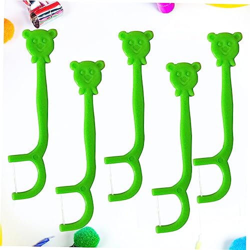DOITOOL 100 Pçs Dispensador De Fio Dental Infantil Pegador De Fio Dental Fio Fio Dental Limpo Fio De